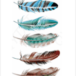 feathers pack temporary tattoos