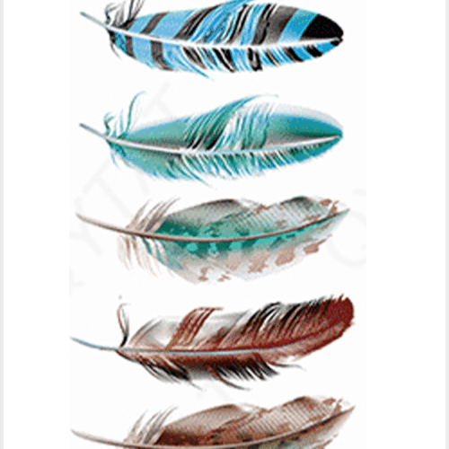 feathers pack temporary tattoos