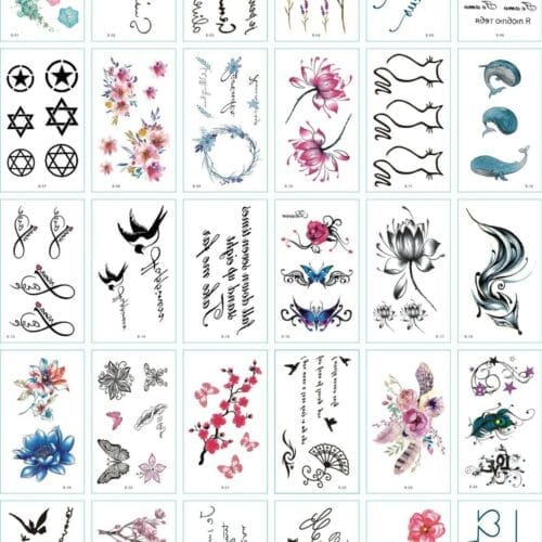 assorted temporary 30 pack d tattoos