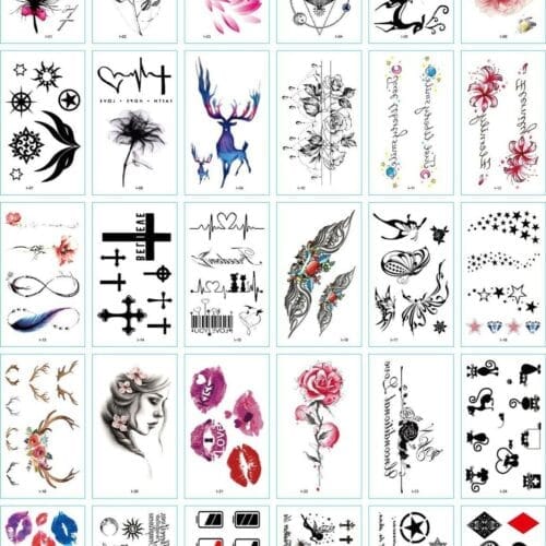 assorted temporary 30 pack e tattoos