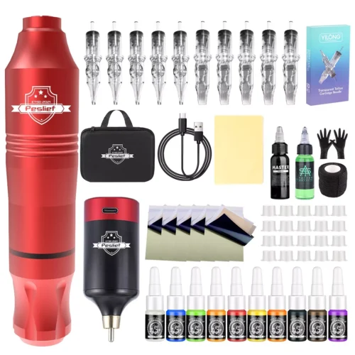 peslief wireless tattoo gun kit