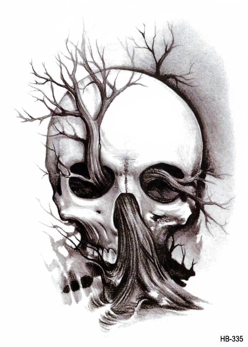 Giant Skull Temporary Tattoos Giant Skull Temporary Tattoos