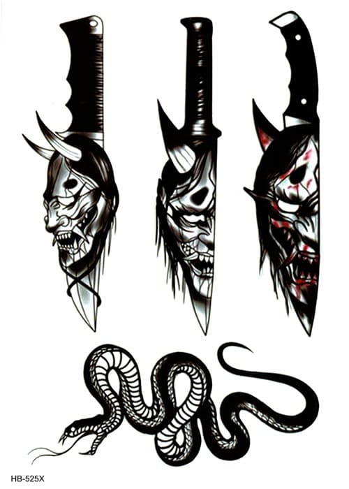 Knives Temporary Tattoos Knives Temporary Tattoos