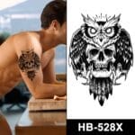 Owl & Skull Temporary Tattoos