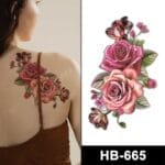 Pink Roses temporary tattoos