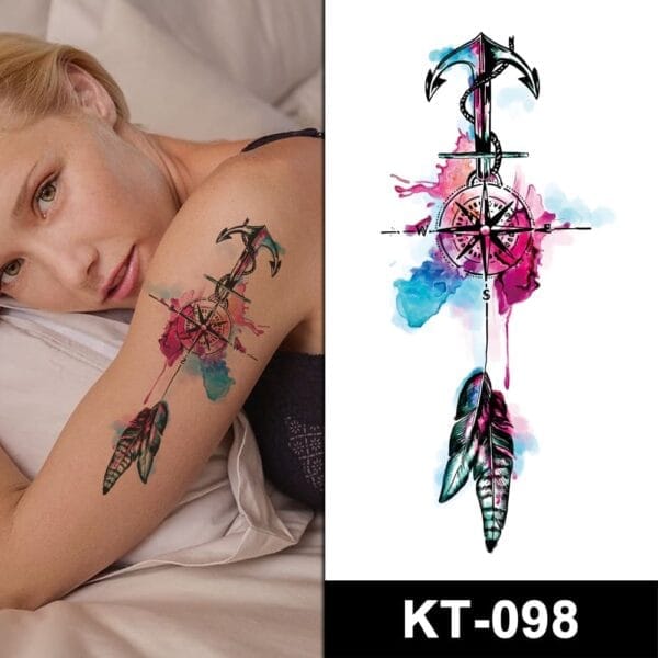 Compass Anchor temporary tattoo Australia Compass Anchor temporary tattoo Australia