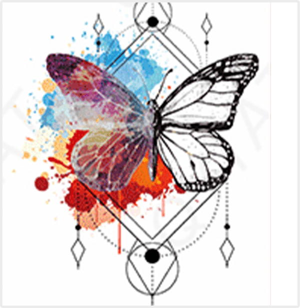 Butterfly Chains Temporary Tattoos butterfly chains temporary tattoos
