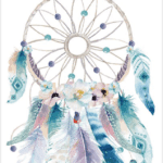 floral dreamcatcher temporary tattoos