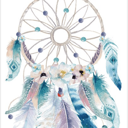 floral dreamcatcher temporary tattoos