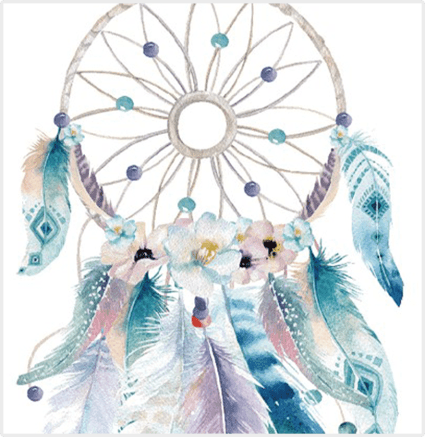 floral dreamcatcher temporary tattoos
