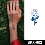 Rose tattoo on wrist stencil design