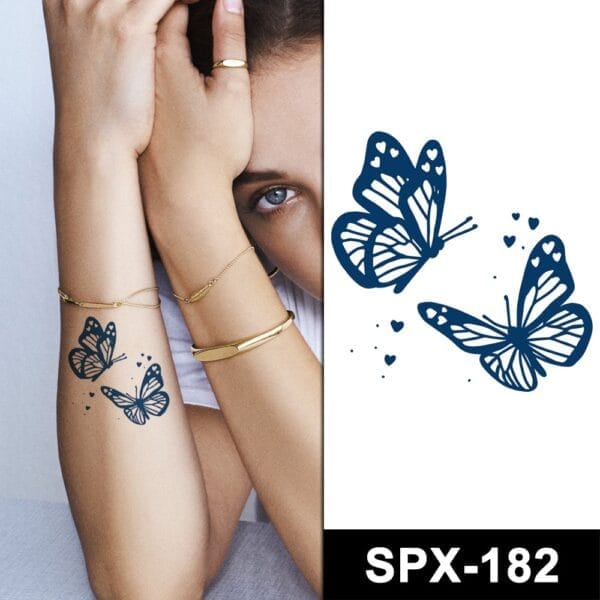 Hearts & Butterfly Temporary Tattoos Hearts & Butterfly Temporary Tattoos