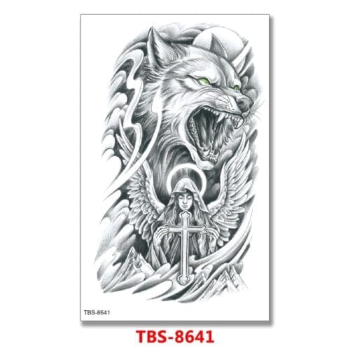 Angel Cross Temporary Tattoo