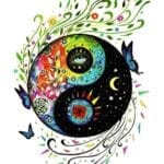 Yin & Yang temporary tattoo