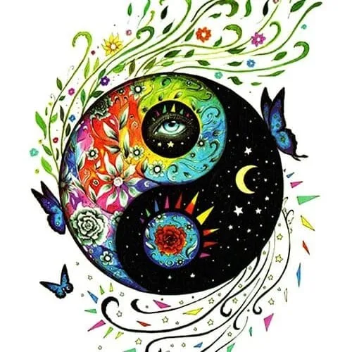 Yin & Yang temporary tattoo