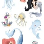 Buy Mermaids & Fish Temporary Tattoos