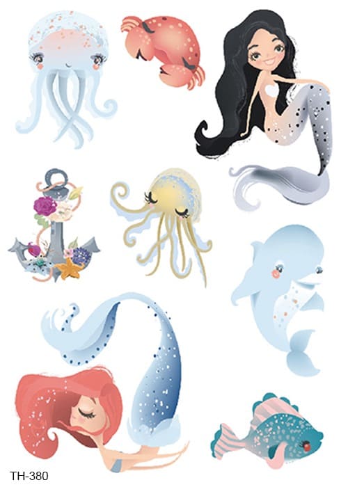 Mermaids & Fish Temporary Tattoos Buy Mermaids & Fish Temporary Tattoos