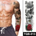 Buy WOLF ROSE Tattoos Online in Australia at Best Price - Quick Tattz