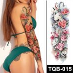 Buy SKULL N PINK ROSES Tattoos Online in Australia at Best Price - Quick Tattz