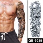 Skull Clock Gun Quick Tattz