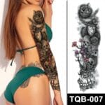 Skull Clock Chains Quick Tattz