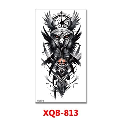 feather owl temporary tattoos