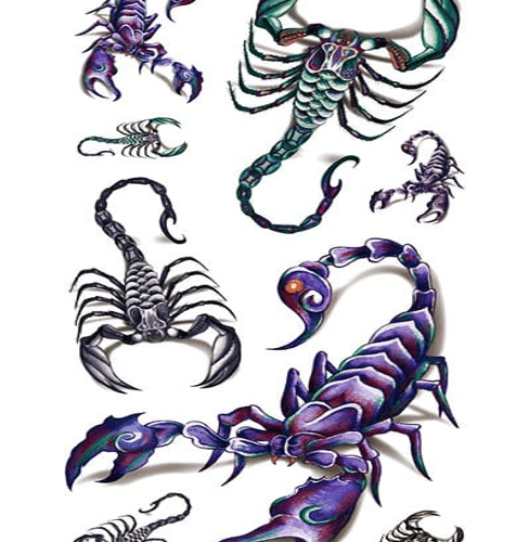 scorpions 8 pack temporary tattoo