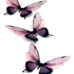 pink butterflies temporary tattoos