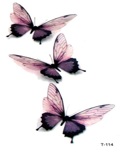 Pink Butterflies Temporary Tattoos pink butterflies temporary tattoos