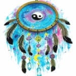 tye dye dreamcatcher temporary tattoos
