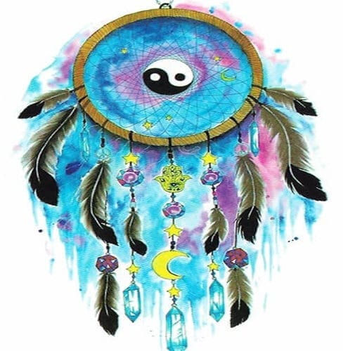 tye dye dreamcatcher temporary tattoos