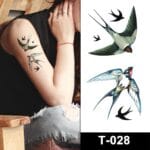 birds 5 pack temporary tattoos