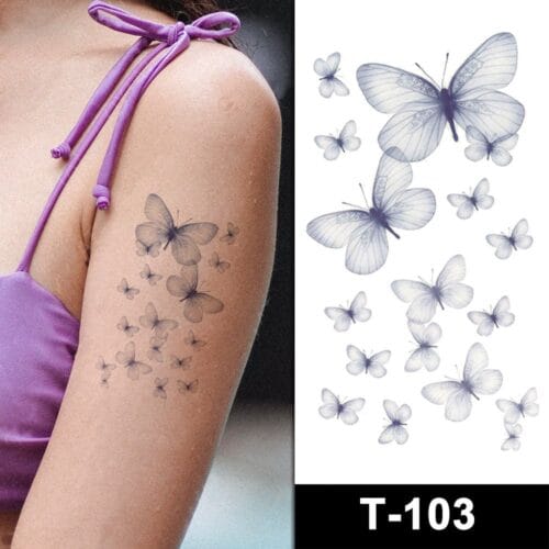 butterfly multipack temporary tattoos