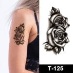 black rose temporary tattoos