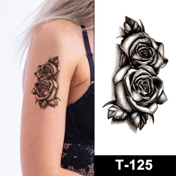 Black Rose Temporary Tattoos black rose temporary tattoos