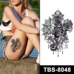 purple roses temporary tattoos