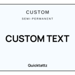 Buy CUSTOM TEXT SEMI-PERMANENT TATTOO Tattoos Online in Australia at Best Price - Quick Tattz