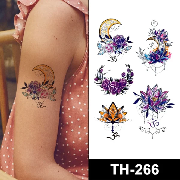 Buy TEMPORARY TATTOO FLORAL 5 PACK Tattoos Online in Australia at Best Price - Quick Tattz