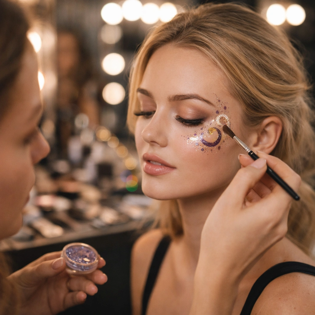 Combining-festival-makeup-with-temporary-tattoos
